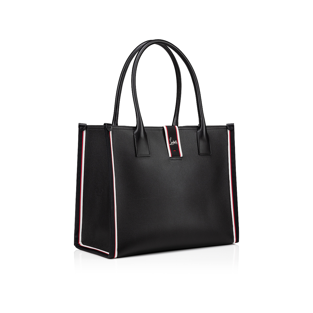 Nastroloubi L - Tote bag - Grained calf leather - Black