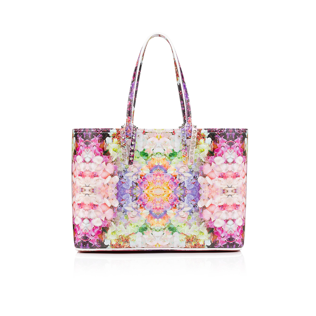 Cabata Tote bag Calf leather Blooming print Multicolor