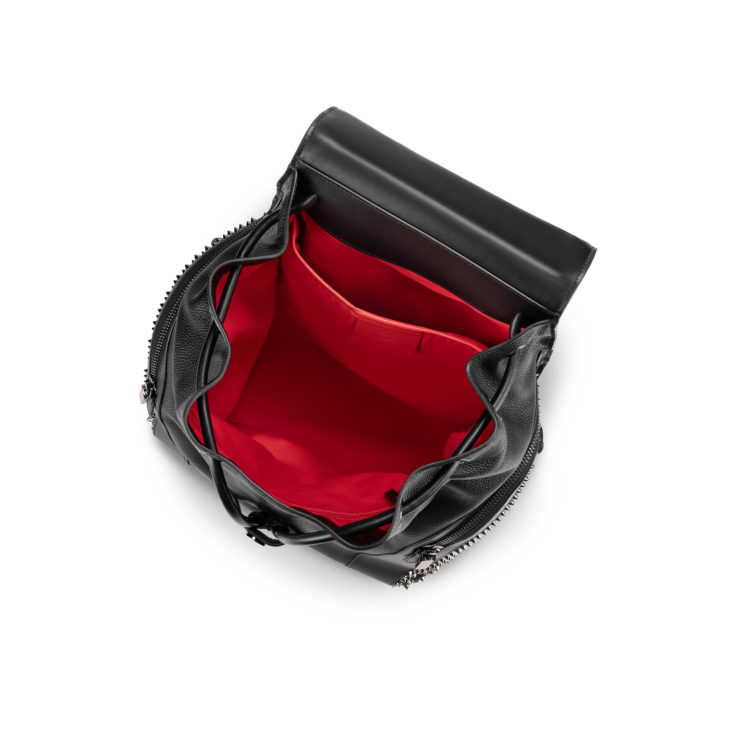 Funky - Backpack - Calf leather and spikes - Black - Christian