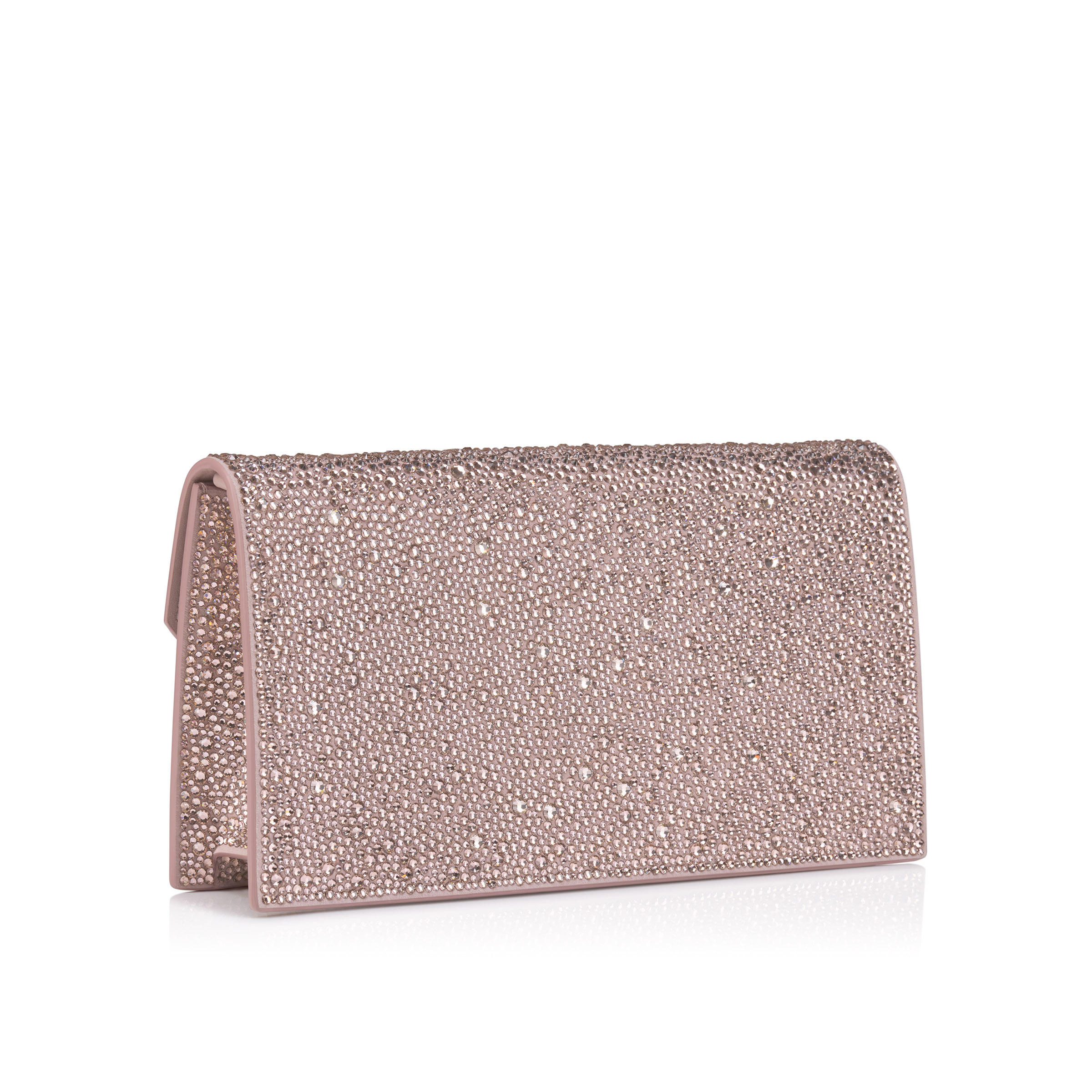 Loubi54 - Clutch - Calf leather and strass - Vintage Rose