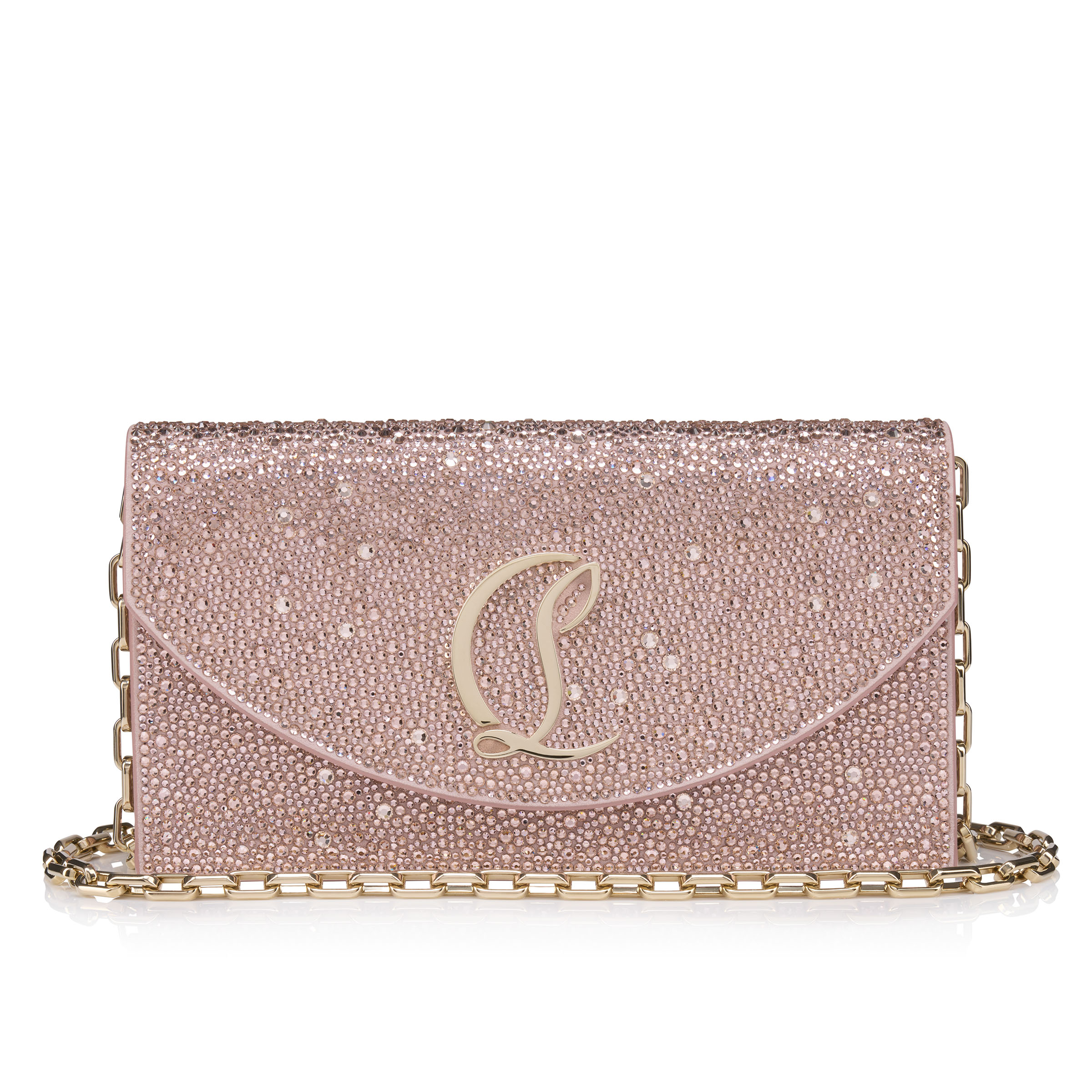 クラッチバッグ Christian Louboutin 'Loubi54' clutch Loubi54 - Clutch - Patent calf leather - Blush - Christian