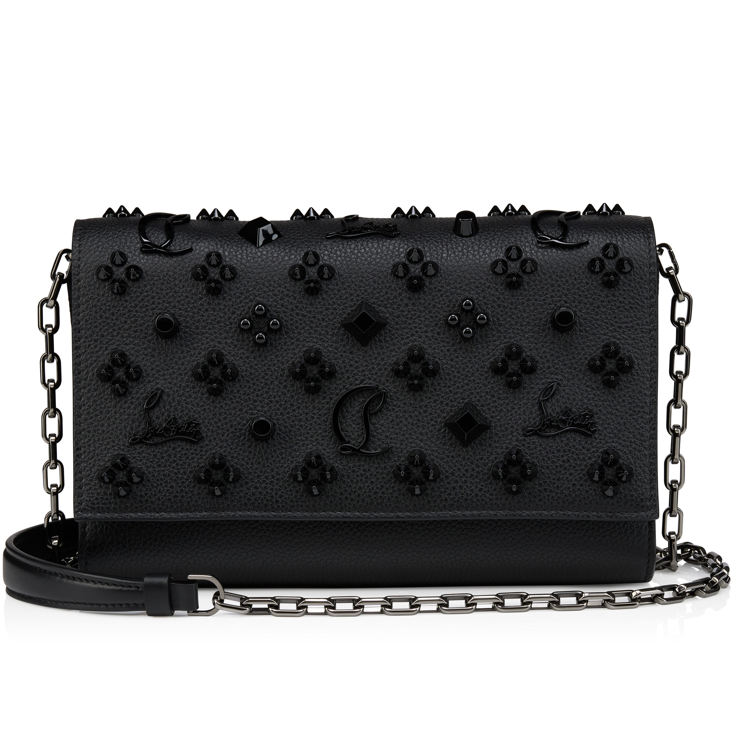 Sac à Main Et Porte-monnaie Vernis Noir - Pochette Cérémonie Avec Chaîne Dorée