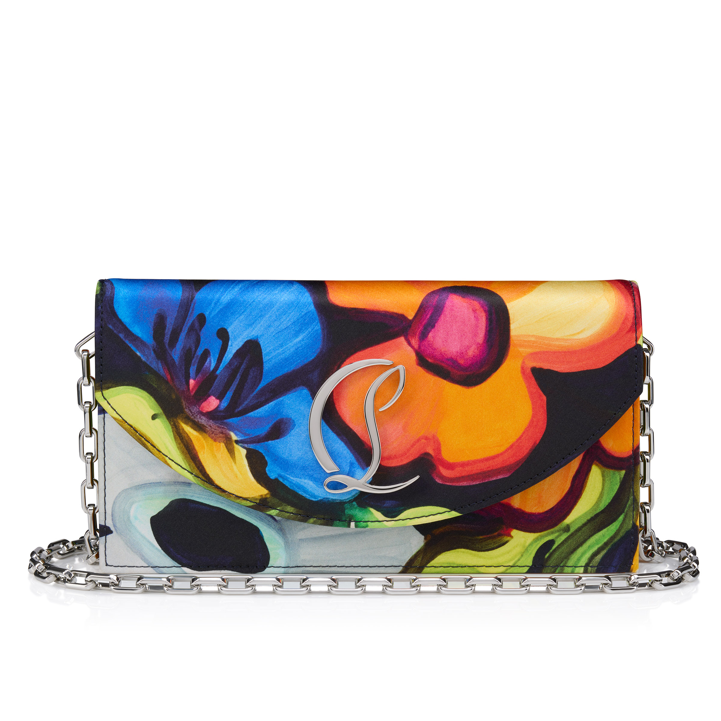 【Christian Louboutin】 Loubi54 CL floral satin clutch Christian Louboutin | Loubi54 psychic pink clutch | Savannahs