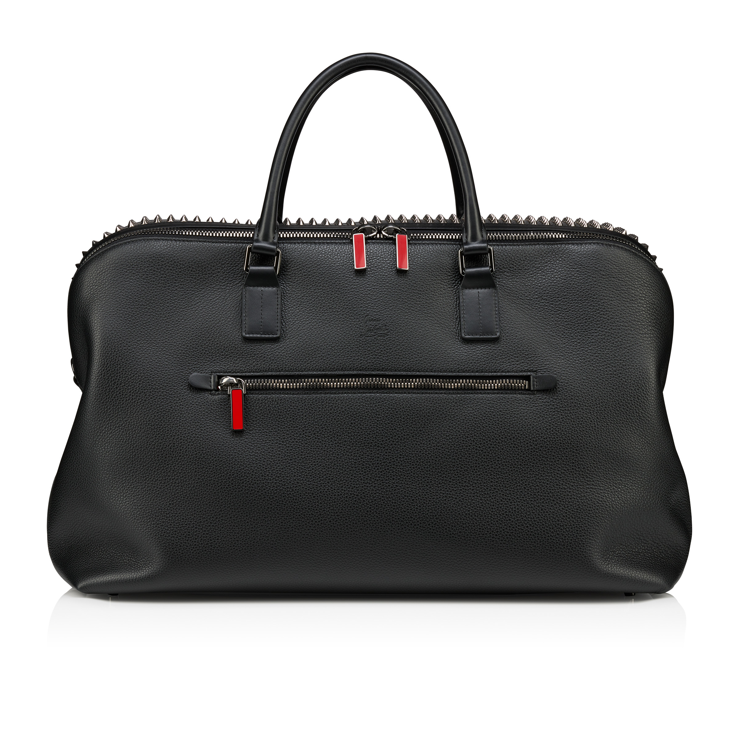 Funky - Duffle bag - Grained calf leather and spikes - Black