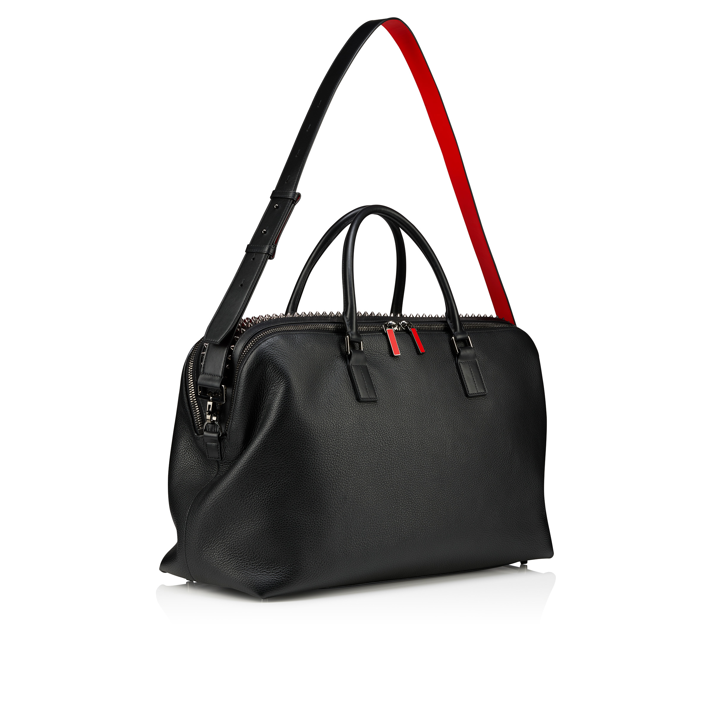 Funky - Duffle bag - Grained calf leather and spikes - Black