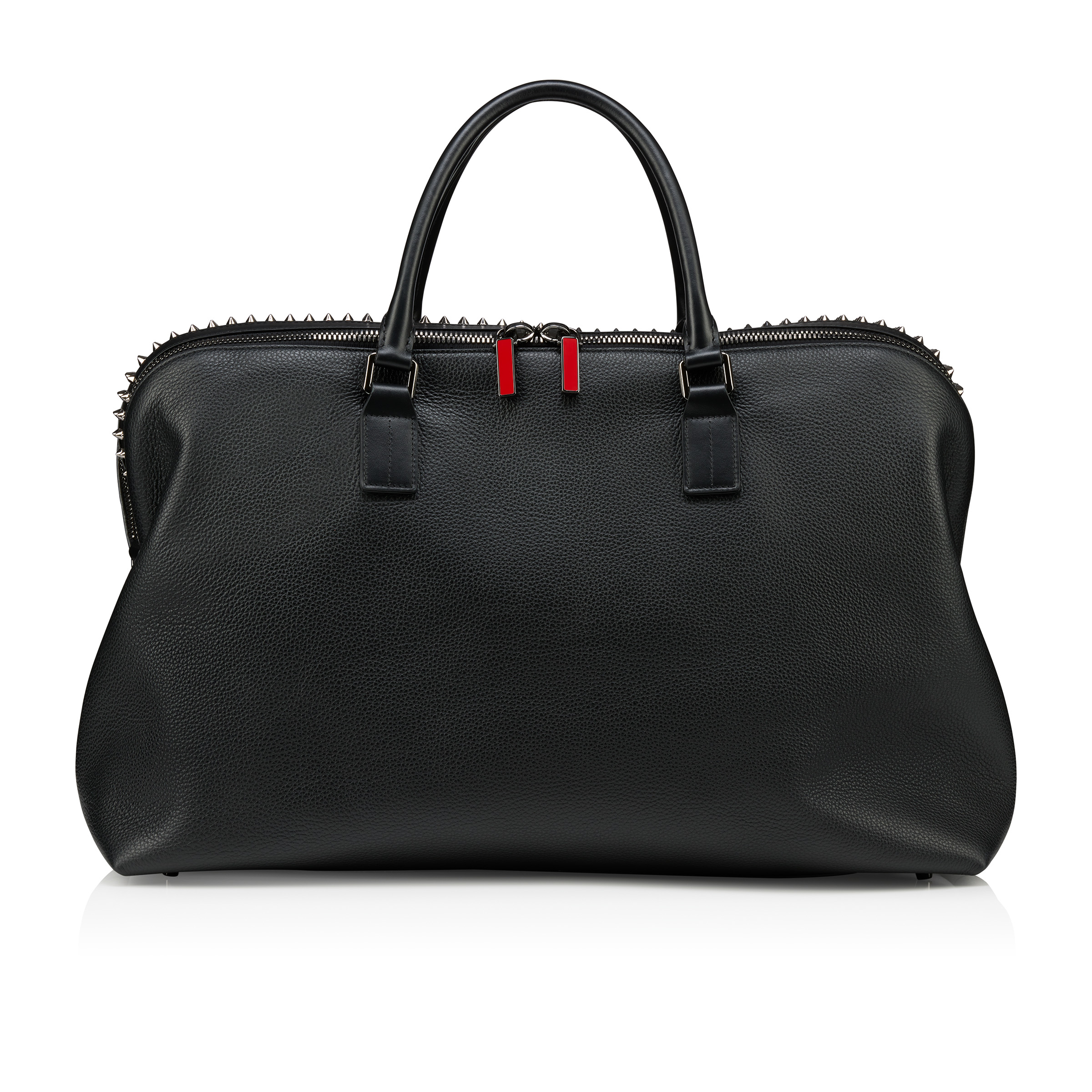 Funky - Duffle bag - Grained calf leather and spikes - Black