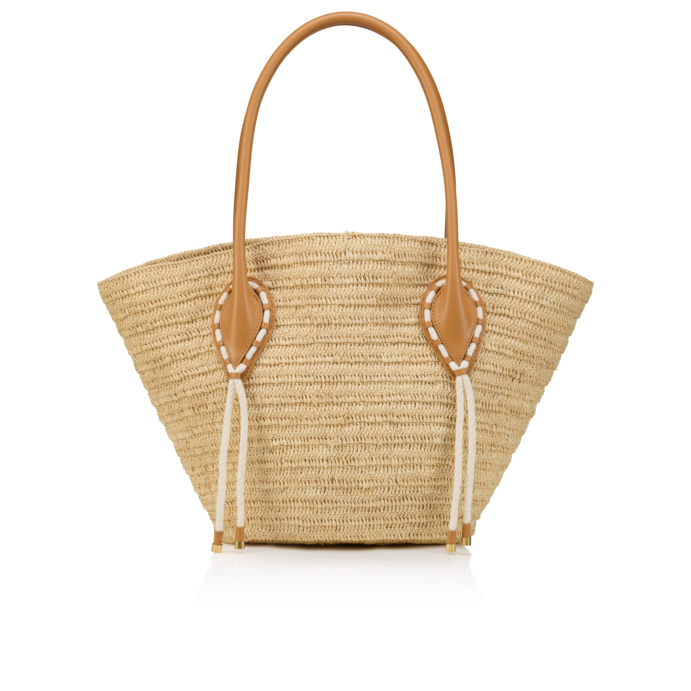 Christian Louboutin ベージュレザートートバッグ Venus - Tote bag - Raffia - Natural - Christian Louboutin Luxembourg