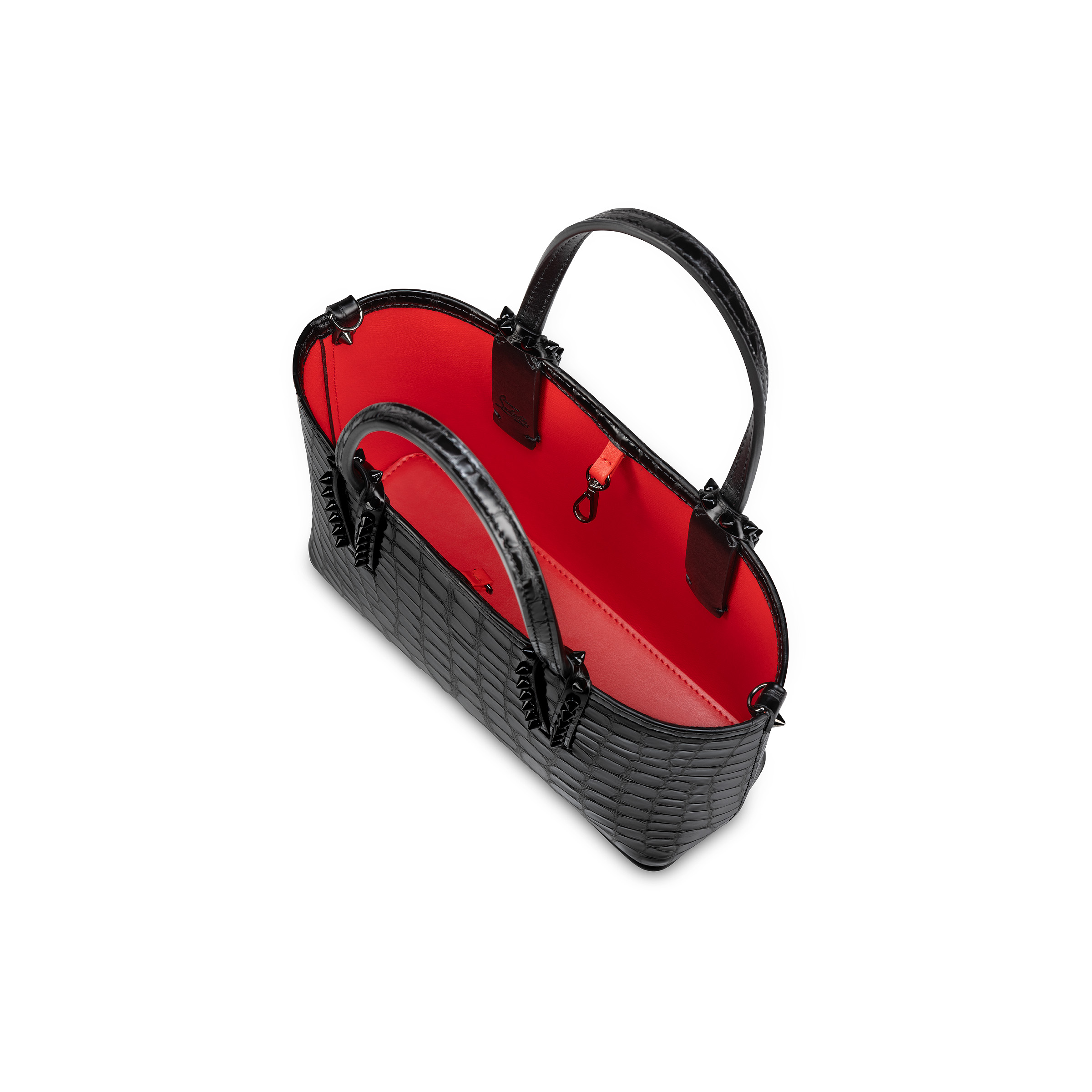 Cabata mini Tote bag Alligator embossed calf leather Black Christian Louboutin Switzerland