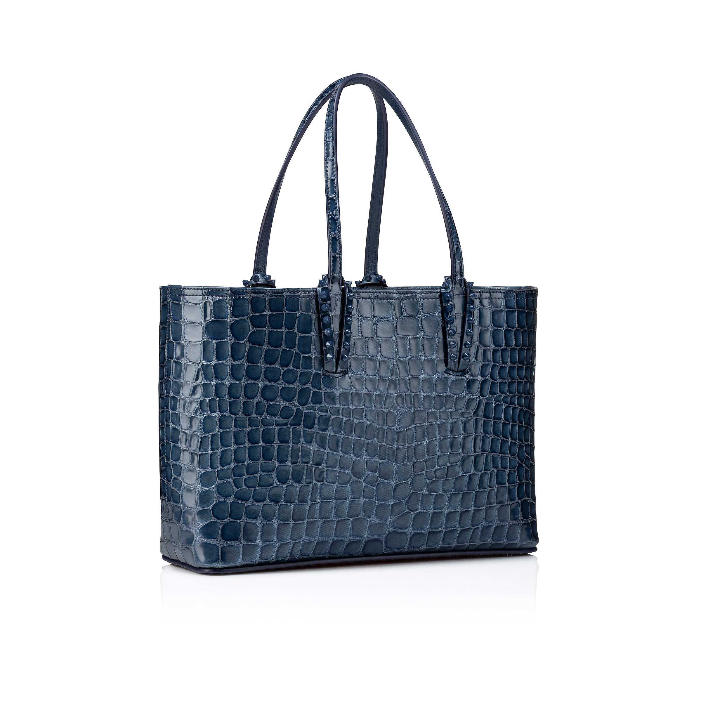 Cabata small Tote bag Alligator embossed calf leather Denim Christian Louboutin Spain