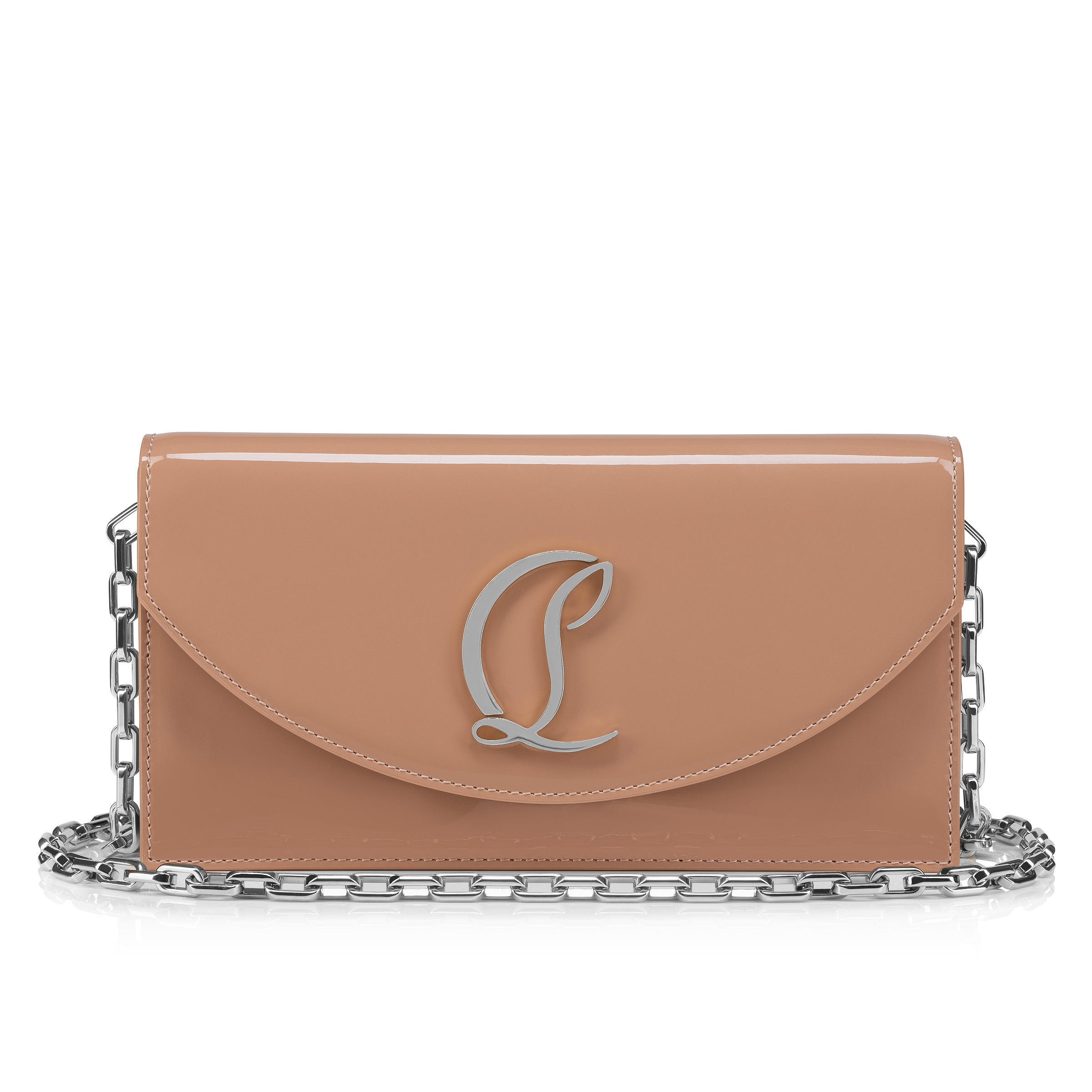 クラッチバッグ Christian Louboutin 'Loubi54' clutch Loubi54 - Clutch - Pearlescent patent calf leather - Pinup
