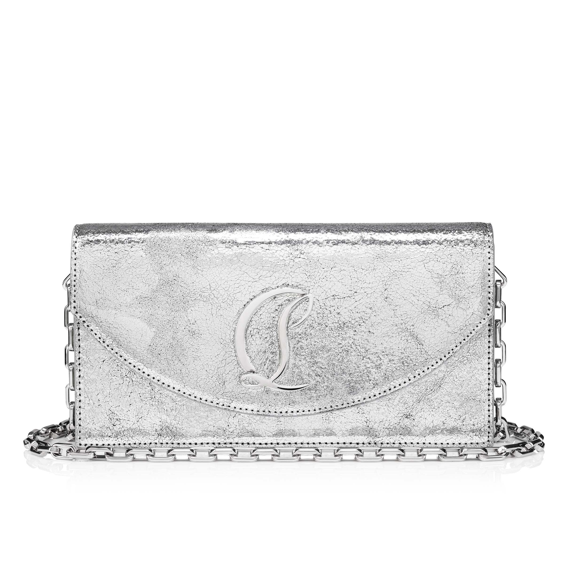Loubi54 Clutch Manoir specchio leather Silver Christian Louboutin Germany