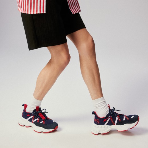 【CHRISTIAN LOUBOUTIN】Trailnrun◆関税 送料込◆ Trailnrun - Running Sneakers - Suede, calf leather and