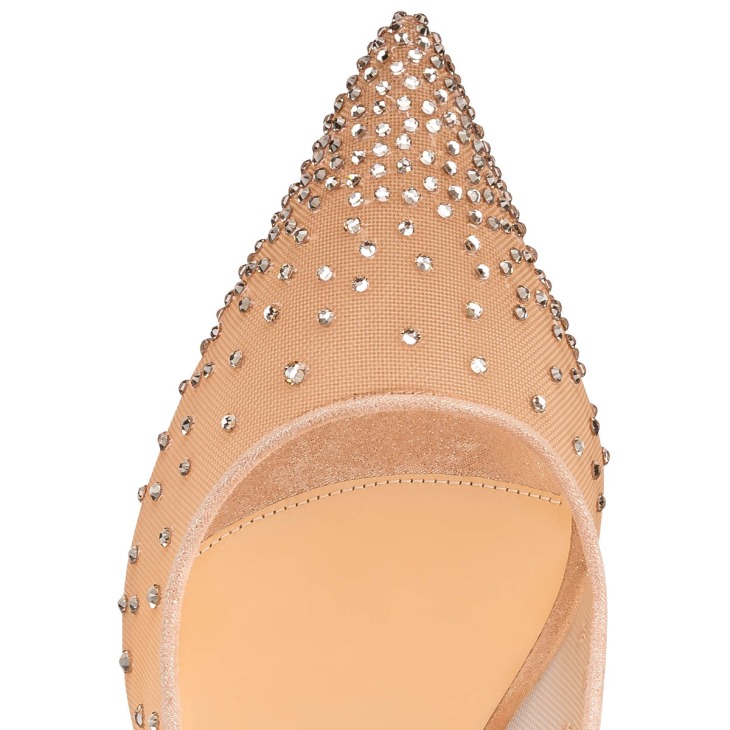 Follies Strass - 85 mm Pumps - Mesh, suede calf and strass - Light