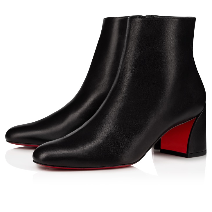 Christian louboutin black studded boots hotsell