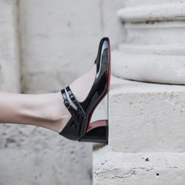 Miss Jane - 55 mm Mary Janes pumps - Patent calf leather - Black
