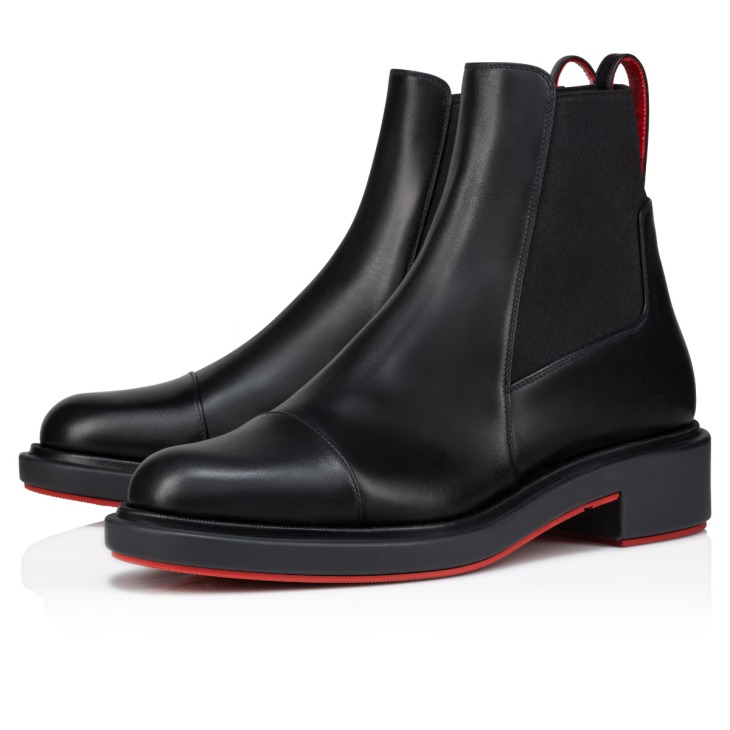 Urbino Chelsea Bottines Cuir de veau Noir Homme Christian Louboutin France