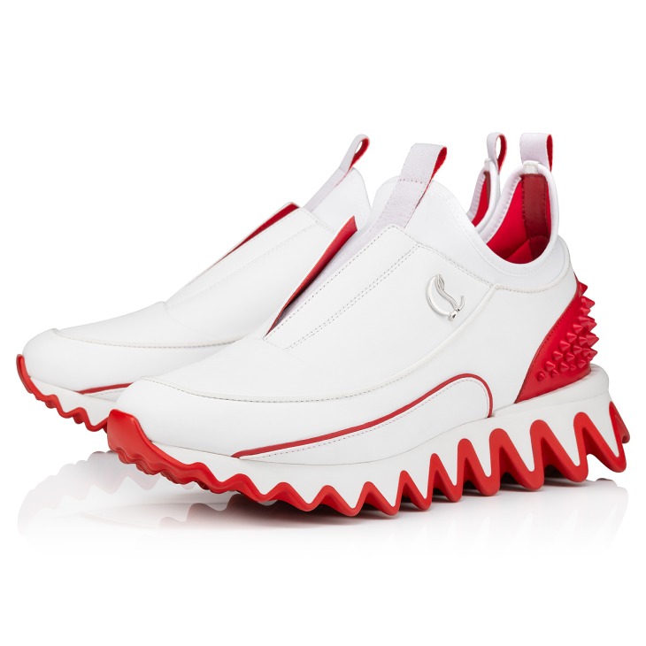 Sharkyloub SP Spikes Sneakers Calf leather neoprene and spikes White Men Christian Louboutin Spain