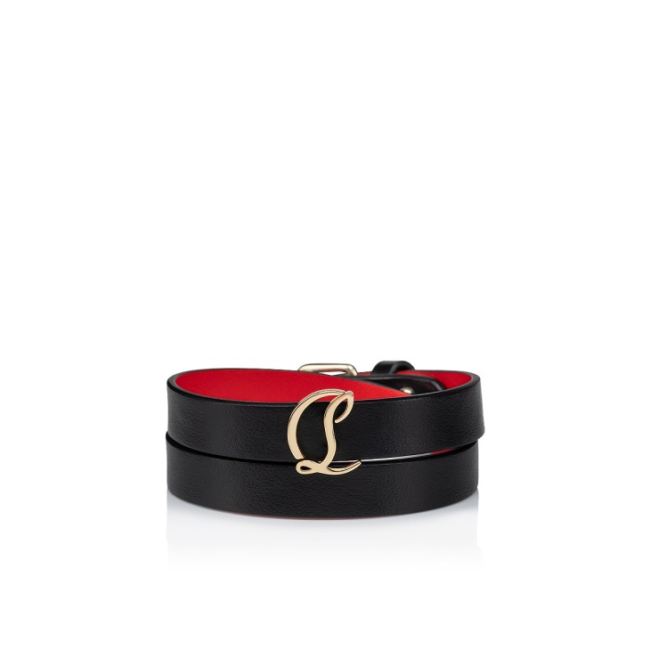 CL Logo Bracelet Calf leather Black Christian Louboutin Belgium