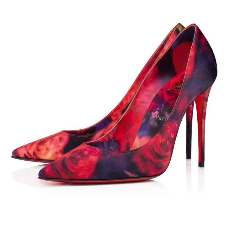 Kate 100 mm Pumps Roses printed crepe satin Multicolor Women Christian Louboutin Germany