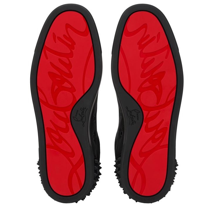 Seavaste 2 - Sneakers - Calf leather, jacquard and spikes - Black