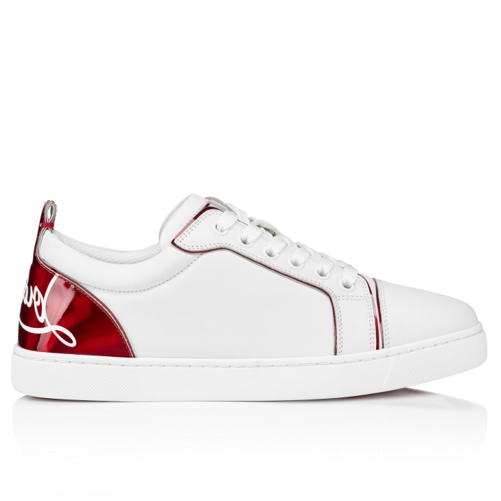 Fun Louise Junior - Sneakers - Calf leather and Psychic patent leather -  White - Women - Christian Louboutin Spain
