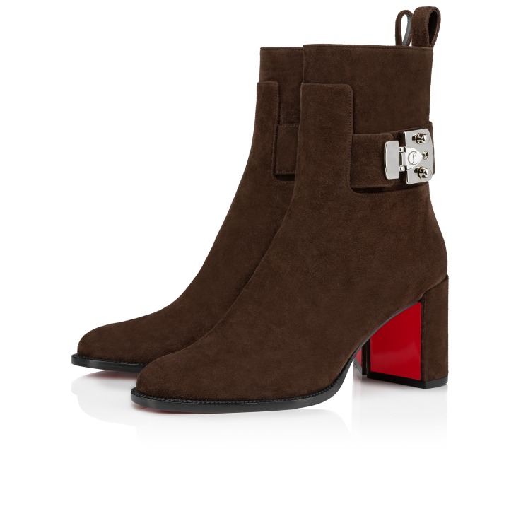 Louboutin suede booties cheap