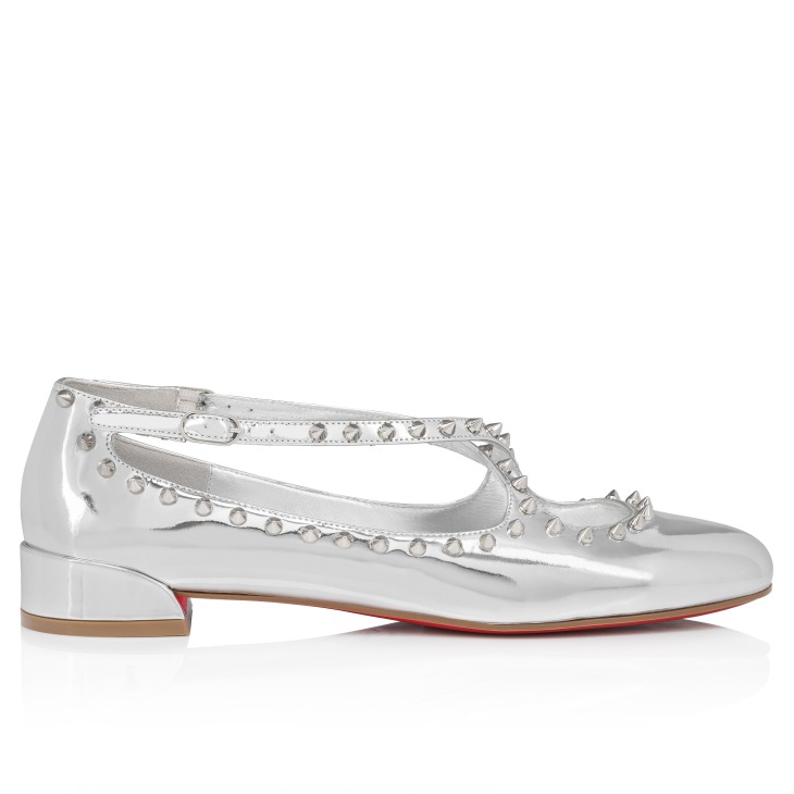 Pilouta Jane Spikes - Ballerinas - Laminated calf leather