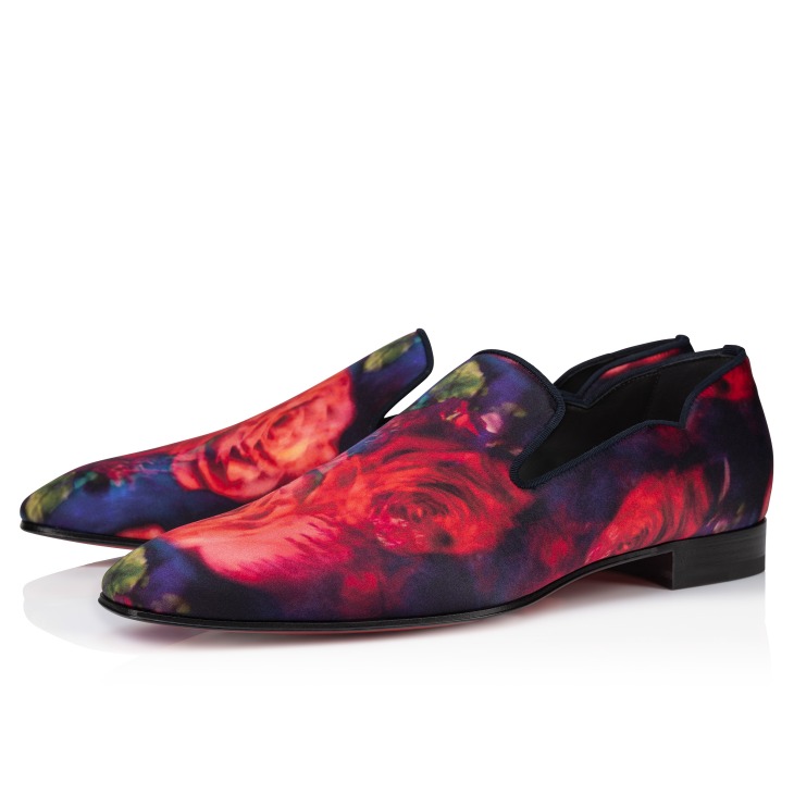 Dandy Chick - Loafers - Roses printed crepe satin - Multicolor - Men - Christian  Louboutin Germany