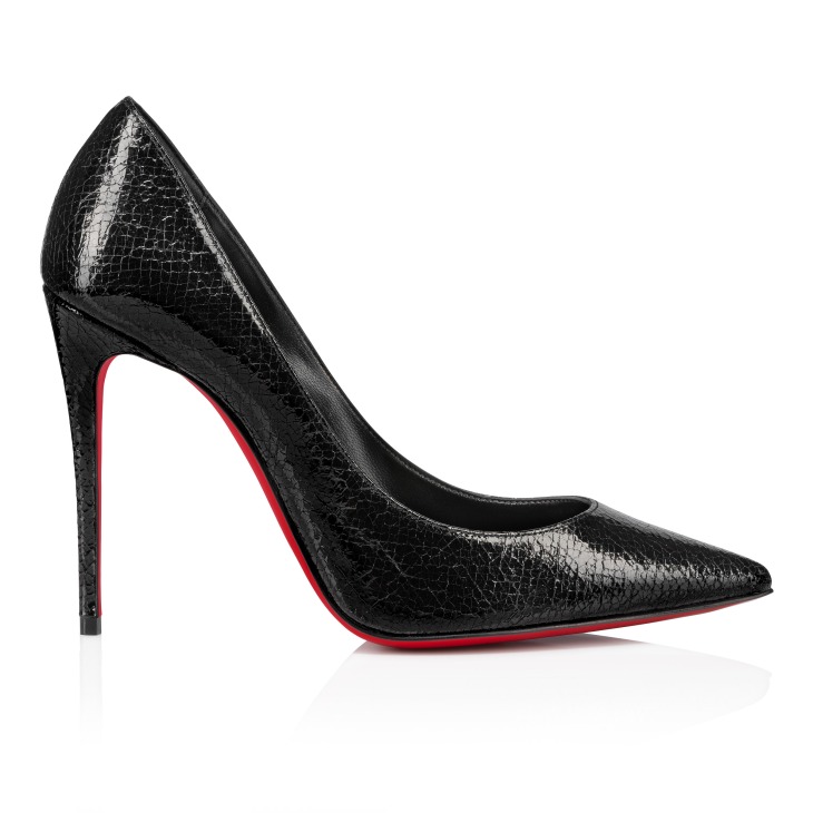 Kate 100 mm Pumps Star laminated calf leather Black Women Christian Louboutin Greece