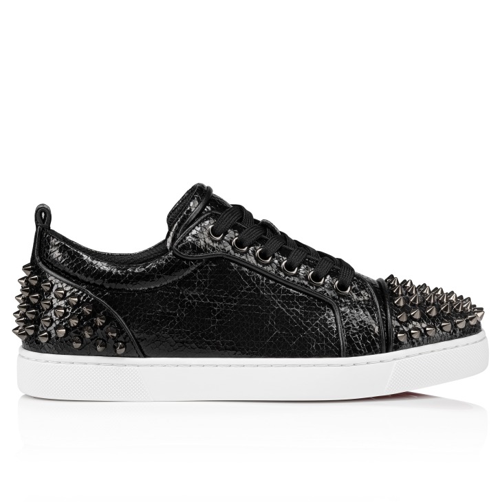 Louise Junior Spikes Sneakers Star laminated calf leather Black Women Christian Louboutin Germany