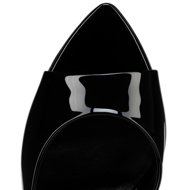 Miss Z Mule - 100 mm Mules - Patent calf leather - Black - Women