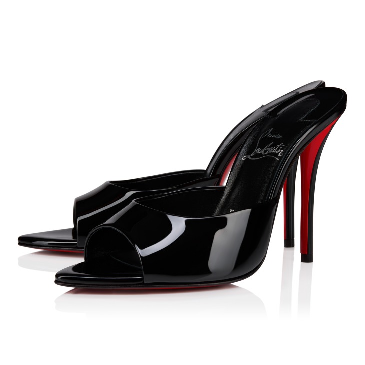 Miss Z Mule - 100 mm Mules - Patent calf leather - Black - Women