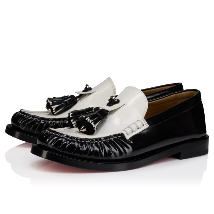 Christian Louboutin ポインテッドトゥフラット Orlando - Loafers - Abrasivato calf leather - Black - Men