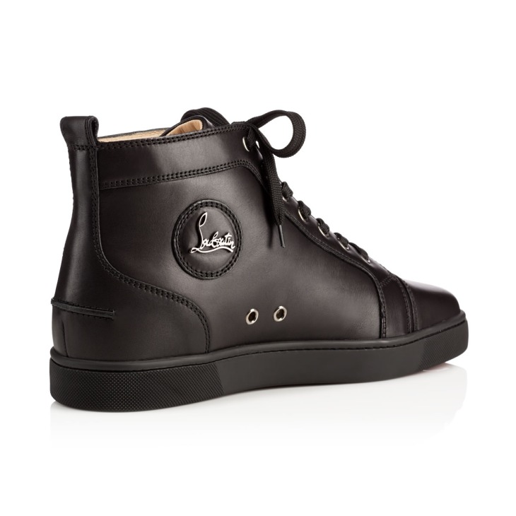 Louis High top sneakers Calf leather Black Men Christian Louboutin United Kingdom
