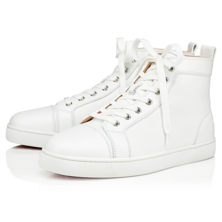 Louboutin Schoenen Louboutin Sneakers Hoog Louis High-top Sneakers Calf Leather White Men Christian Louboutin  Switzerland