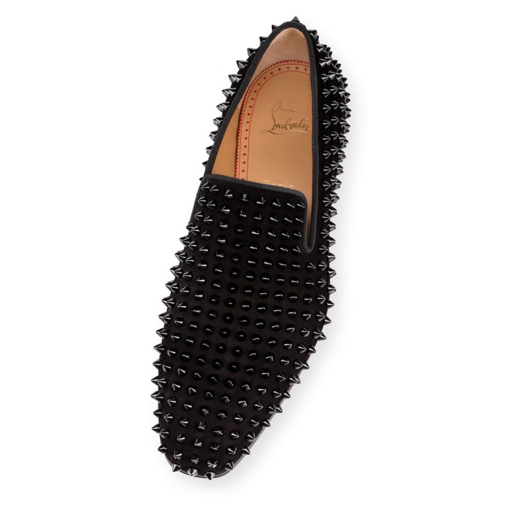 Dandelion Spikes Loafers Veau velours and spikes Black Men Christian Louboutin Austria