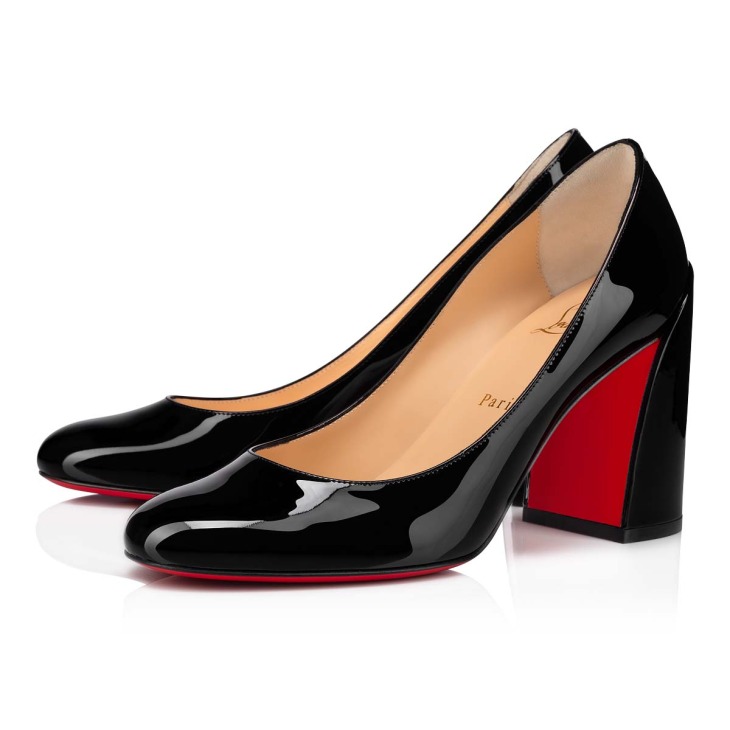 Miss Sab Escarpins 85 mm Cuir de veau verni Noir Femme Christian Louboutin France