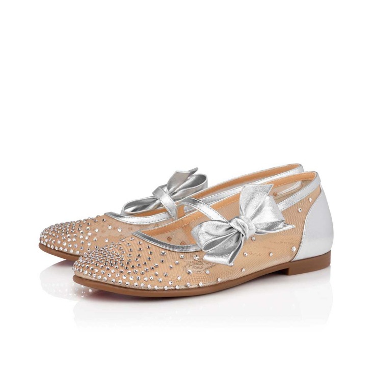 Louboutin strass flats top