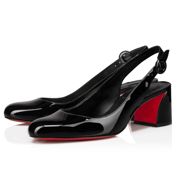 So Jane Sling 55 mm Sling back pumps Patent calf leather Black Women Christian Louboutin United Kingdom