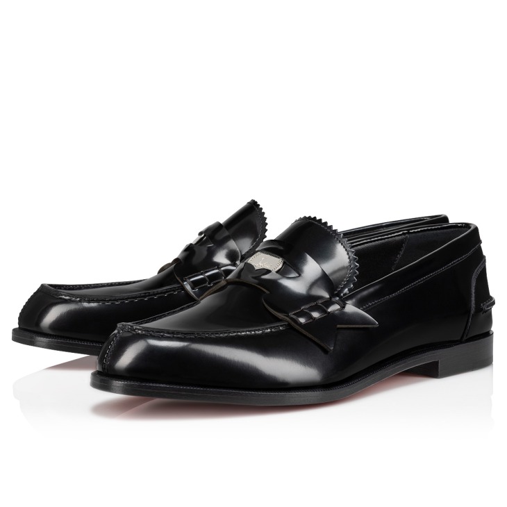 Penny woman Loafers Abrasivato calf leather Black Women Christian Louboutin Italy
