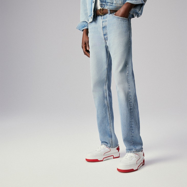 Mens white louboutin trainers top