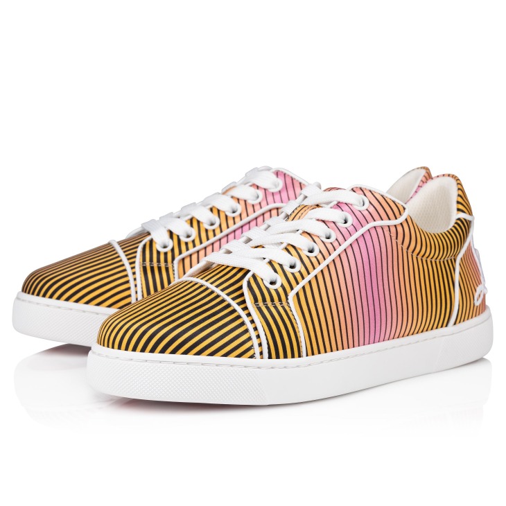 Fun Vieira Orlato Sneakers Aftersun printed crepe satin Multicolor Women Christian Louboutin Ireland