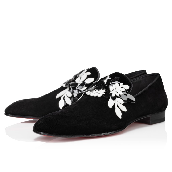 Dandelion Petunia Loafers Velvet and patent leather Black Men Christian Louboutin Germany