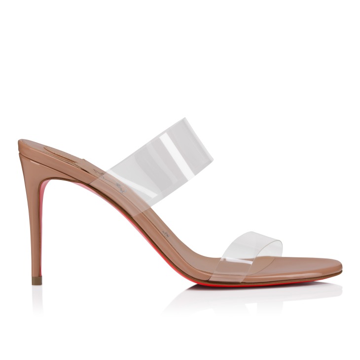 Just Nothing 85 mm Mules Patent leather and TPU Blush Women Christian Louboutin Spain