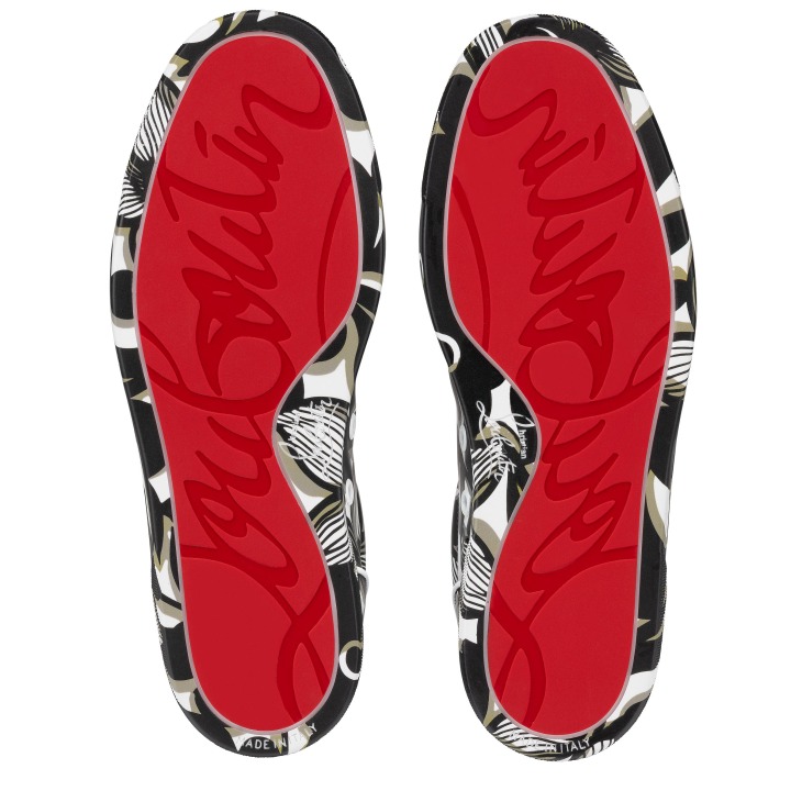 Vieira Orlato Sneakers Calf leather and rubber Black Women Christian Louboutin Italy