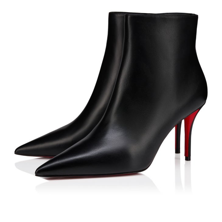 美品⭐︎Christian Louboutin Miss Z Booty - 80 mm Lage laarzen - Kalfsleer - Zwart - Dames