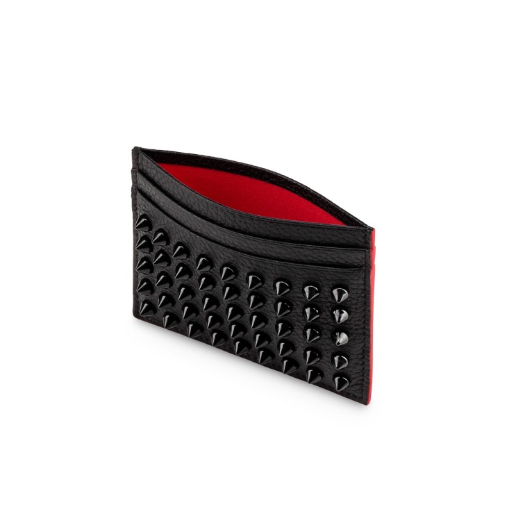 Kios Card holder Calf leather and spikes Black Christian Louboutin Germany