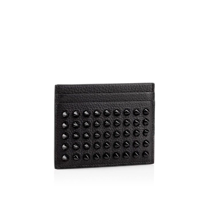 Christian Louboutin正規品/関税送料込み Logo Kios Card Wallet Kios card holder ブラック カーフレザー - Accessories - Women