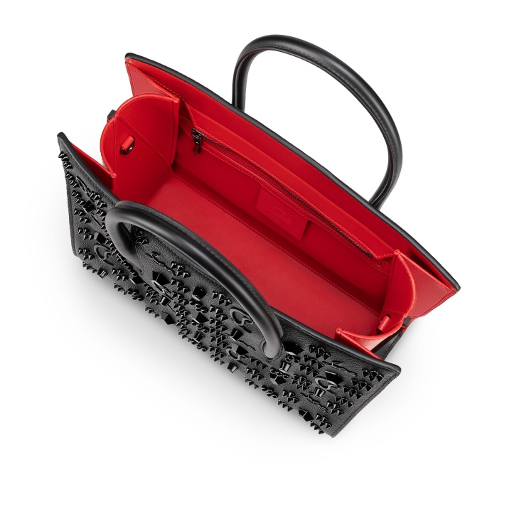 Paloma medium Top handle bag Calf leather and spikes Loubinthesky Black Christian Louboutin Spain