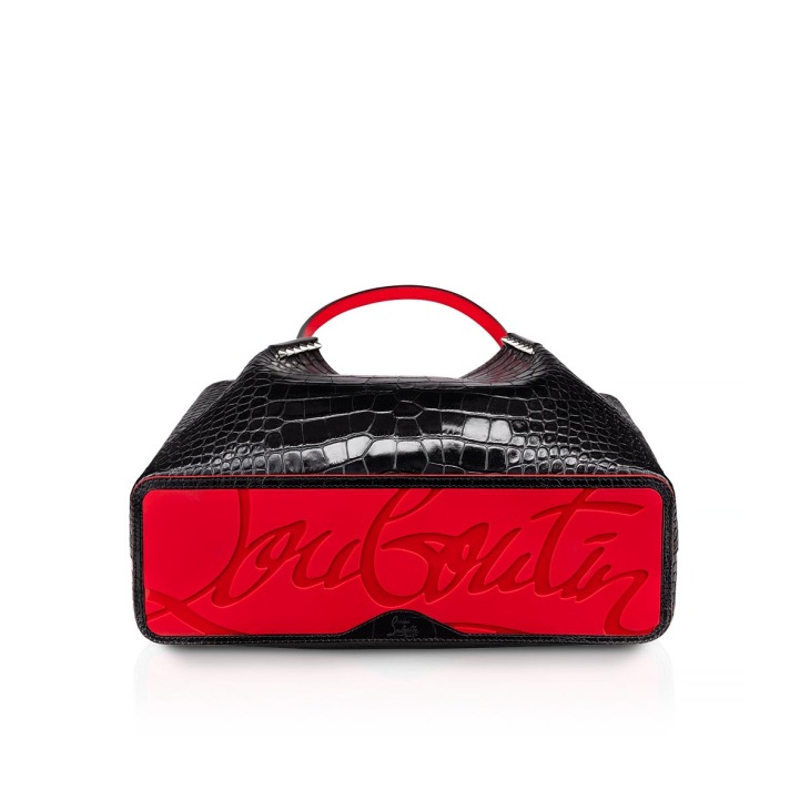 Cabarock small Tote bag Alligator embossed calf leather and spikes Black Christian Louboutin United Kingdom
